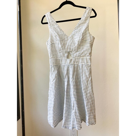 DINA BE FRANCESCA'S COLLECTION Women's Blue/White Striped Mini Tank Dress size M - Picture 1 of 9